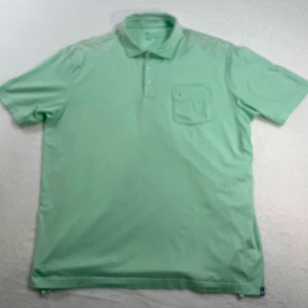 Peter Millar Mint Green Polo Golf Shirt size Large